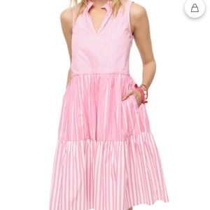 NWT JCrew Tiered sleeveless striped sundress
